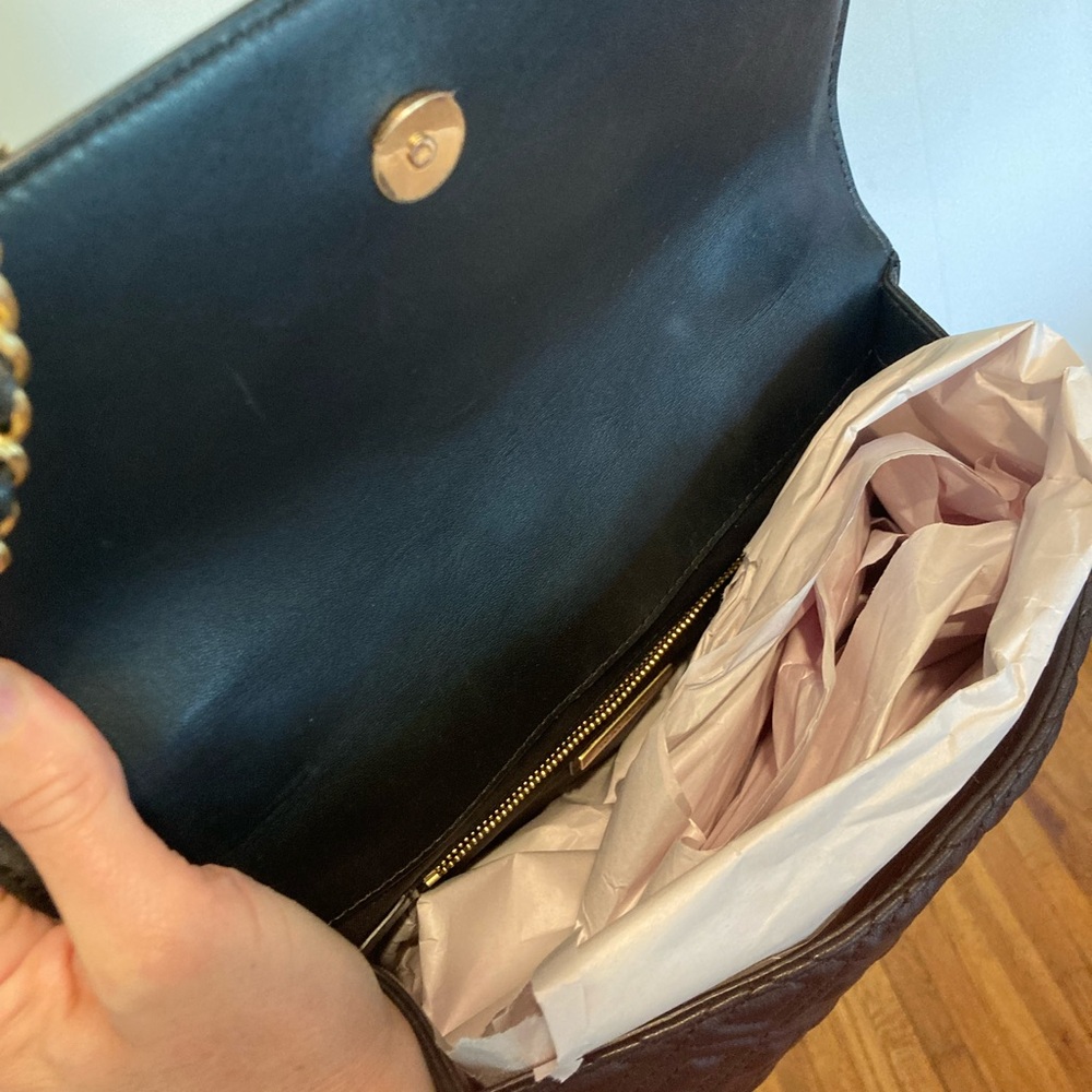 Tory Burch Fleming Convertible Shoulder Bag - Black Leather - Picture 12 of 14